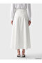 Lcw Modest Embroidered Flared Skirt with Shawl Tie Detail - 4