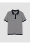 Texx Store Quality Lcw Curve Navy Blue Knitwear Striped Polo Collar Women's Sweater - 3