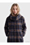 Alita City Lcw Vision Brown Shawl Collar Plaid Women's Cashmere Coat with a Difference - 3