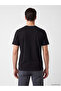 Vizyon New Season Black Crew Neck Combed Cotton Men's T-Shirt - 4
