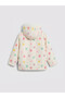 Ecru Water Repellent Floral Girl's Coat - 4