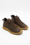 Menles Rubber Tied Zippered Genuine Leather Women's Sports Boots Brown Nubuck - 2