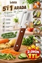 5 in 1 Stainless Steel Julienne Vegetable Potato Peeler with Wooden Handle Bottle Opener