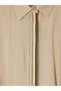 Lcw Studio Beige Oversize Women's Shirt with Nevavm Difference - 5