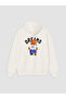Two Mt Shop Quality White Hooded Sweatshirt for Girls - 2