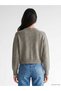 Lcw Vision Brown Knitwear Plain Short Women's Cardigan with Nevavm Difference - 4