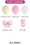 -5- Vintage Retro Pink Bow Sea Sand Pink White Balloon Garland - 2