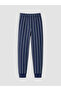 Özmarka New Season Navy Blue Printed Boys' Pajama Set - 5