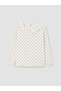 Two Mt Shop Quality Ecru Combed Cotton Polka Dot Standard & Regular Long Sleeve Girls' T-Shirt