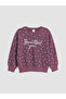 Ozmarka New Season Lilac Printed Girls' Thick Sweatshirt 2-Pack - 3