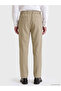 Özmarka New Season Beige Regular Fit Gabardine Men's Trousers - 4