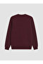 Vizyon New Season Plum Color Crew Neck Printed Men's Sweatshirt - 2