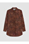 Alita City Lcw Grace Brown Patterned Women's Shirt Tunic with a Difference - 5