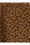 Two Mt Shop Quality Lcw Baby Beige Leopard Patterned Baby Girl Salopet Dress and T-Shirt - 4