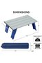 Compact Folding Camping Table, Silver/Blue - 3