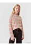 Esvab • Modern & Distinctive Zero Roba Collar Striped Girls' Knitwear Sweater - 2