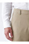 Özmarka New Season Beige Regular Fit Gabardine Men's Trousers - 3
