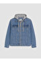 Özmarka New Season Indigo Regular Fit Hooded Jean Jacket