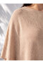 Alita City Lcw Curve Beige Knitwear Plain Women's Poncho with a Difference - 2