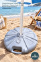 3 Pieces of Beach Umbrella Canisters – Plastic Umbrella Base, Umbrella Stabilizer with Carrying Handle 49 Cm, Beach Umbrella Base