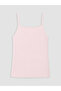 Özmarka New Season Pink Square Collar Rope Strap Girls' Undershirt - 3