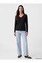 Two Mt Shop Quality Black Camisole Plain Tight & Slim Long Sleeve Women's Bodysuit - 2