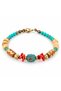 Bohemian Design with Turquoise and Red Bead Detailing, Stylish Women's Bracelet Model - 2