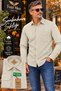 Men's 100% Cotton Poplin Shirt – Long Sleeve, Classic Collar, Pocket, Buttoned, Relaxed Fit - 2
