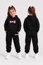 Girls' Hooded Tracksuit Set – Printed Hoodie Sweatshirt and Sweatpants Winter Outfit
