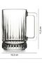 Set of 4 Glass Mugs with Handles Thick Bottom Glass Cups with Handles for Soft Drinks, Tea, Coffee, Beer and Water (11.3 X 10.3 cm) - 5