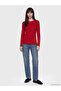 Two Mt Shop Quality Lcw Everyday Red Ribbed Plain Tight & Slim Long Sleeve Women's Bodysuit - 2