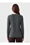 Two Mt Shop Quality Lcw Everyday Anthracite Plain Narrow & Slim Long Sleeve Women's Bodysuit - 5