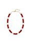 Perla Pop Collection Pearl and Colorful Bead Detailed Necklace - Red