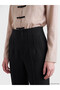 Ozmarka New Season Black High Waist Slim Fit Women's Trousers - 3