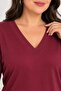 Women's Plus Size 100% Viscose V-Neck Long Sleeve Blouse with Slit Detail - 7