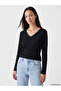 Two Mt Shop Quality Black Camisole Plain Tight & Slim Long Sleeve Women's Bodysuit