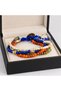 Colorful Multi-Row Beaded Blue Orange Detailed Bohemian Style Women's Bracelet - 3