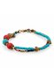 Turquoise Red Beaded Turtle Figured Multi-Row Bohemian Women's Bracelet - 2