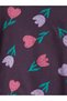 Alita City Farkıyla Mürdüm 3 Threaded Floral Standard & Regular Girls' Sweatshirt - 2