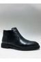 Genuine Leather Laceless Zippered Fur Inside Classic Winter Men's Boots - 2