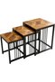 3-Piece Nesting Coffee Table, Modern Luxury Living Room side table Set - 2