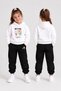 Girls' Hooded Tracksuit Set – Printed Hoodie Sweatshirt and Sweatpants Winter Outfit