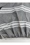 Alita City Lcw Home Gray Striped Double Bed Sheet with Difference in Color - 5