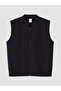 Alita City Lcw Kids Black 2 Thread Plain Boys' Vest with a Difference
