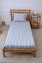 Blue Striped Cherry Elastic Sheet Set (80X160+15)- Merry Cherry
