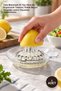 1 Piece Glass Lemon Squeezer – Handheld Squeezer with Glass Material, Ergonomic Design, Practical Fruit Squeezer Lemon Squeezer