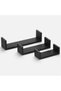 Black MDF Wall Shelves - 3pcs - 2