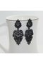 Xuping Black Lace Filigree Vintage Dangle Earrings - Non-Tarnish Anti-Allergic Fade-Resistant Stylish Gift New Season Women's Earrings - 3