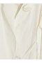 Alita City Lcw Modest Ecru Plain Double Breasted Long Sleeve Women's Blouse with a Difference - 6