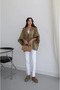 Women's Lace Detailed Tie-Up Oversize Blouse - 4